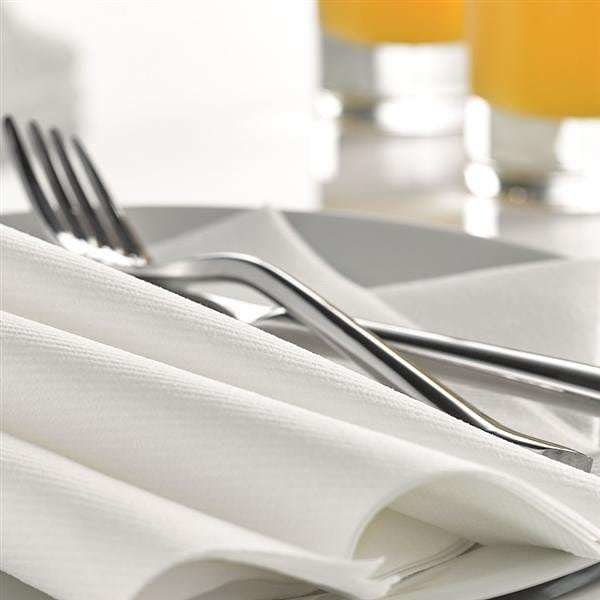 Napking Airlaid &#39;Like Linen&#39; Grande White 40 x 40cm(Qty 50)