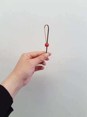 Skewers Bamboo Noose Black/Red Ball (Qty 100)