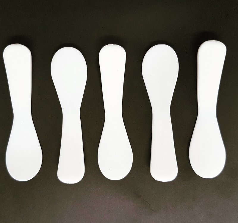Catering Spoon Mini Spatula White (Qty 50)