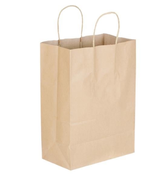 Paper Carrier Bags Twist Handle Thrifty Kraft 260 x 130 x 365 mm (25)
