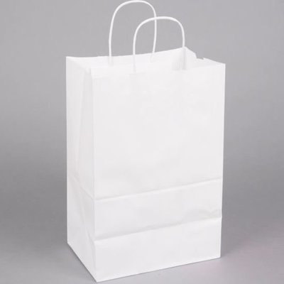 Paper Carrier Bags Twist Handle Handipak White 300x160x430mm (Qty 25)