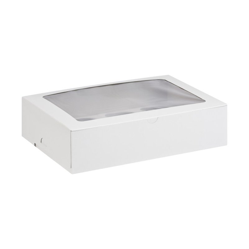 CupCake 12 Box Window White (ea)