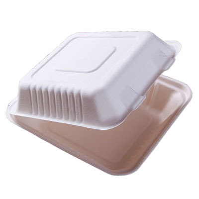 Compostable Bagasse Clamshell Box 1.2 L No Division (Qty 50)