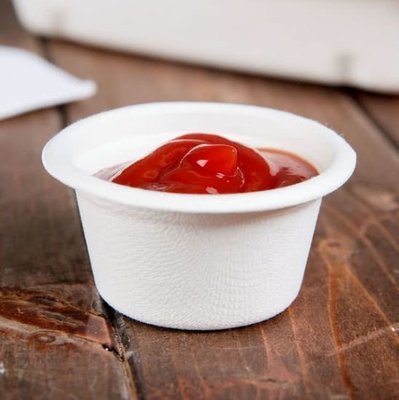 E - Compostable Bagasse Portion Cup 60ml  (Qty 50)