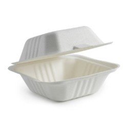 Compostable Burger Clamshell Box No.6 (Qty 50)