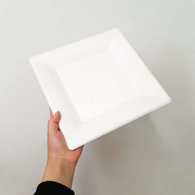 E - EcoWare Compostable Plate Square 26 cm (Qty 50)