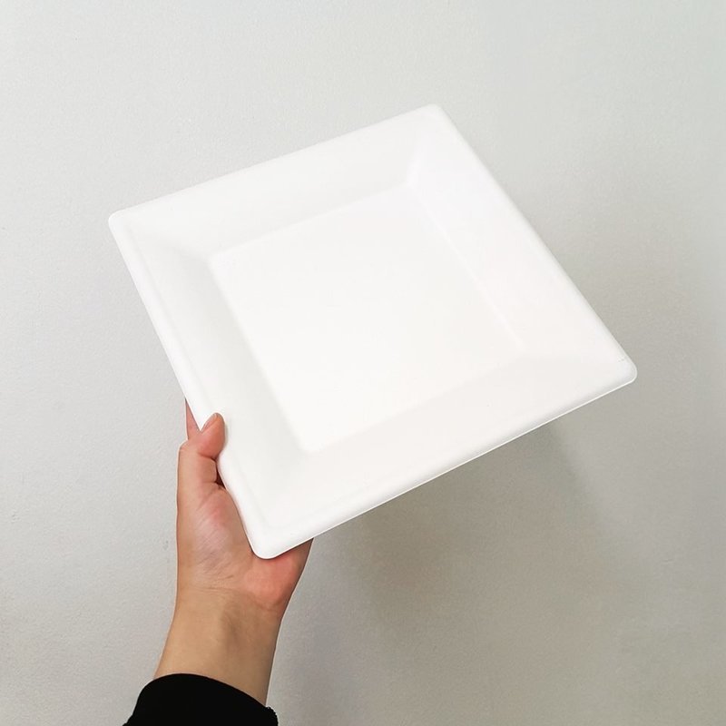 E - EcoWare Compostable Plate Square 26 cm (Qty 50)