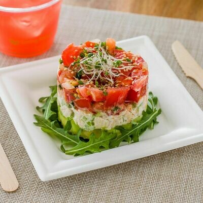 E - EcoWare Compostable Plate Square 16 cm (Qty 50)