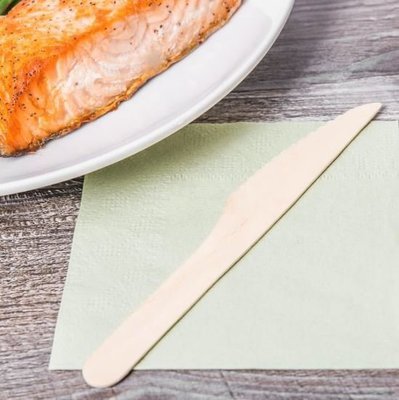 Wooden Knives 160mm – Disposable Cutlery (Pack of 100)