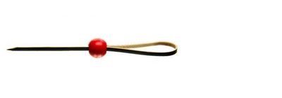Skewers Bamboo Noose Black/Red Ball (Qty 100)