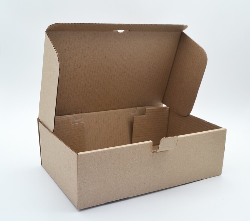 Burger &amp; Chips Box 260 x 160 x 80 mm Kraft – Corrugated