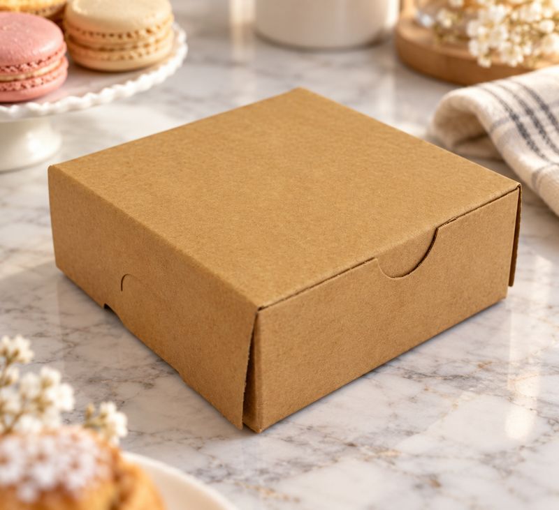 Cake Box Eco Brown 4 x 4 x 1.5" (ea)