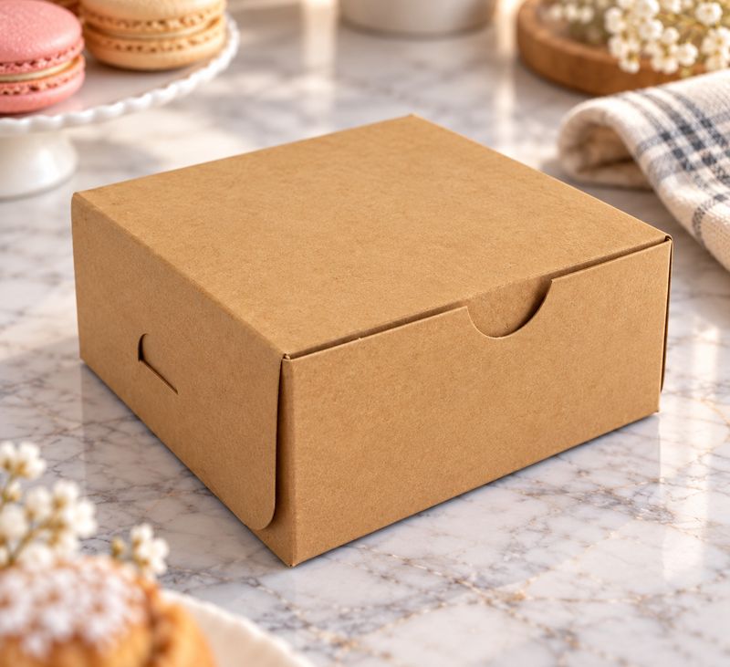 Cake Box Eco Brown 5 x 5 x 2.5" (ea)