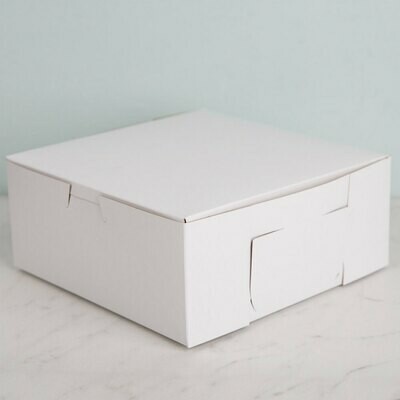 White Cake Box 7 x 7 x 3 inch
