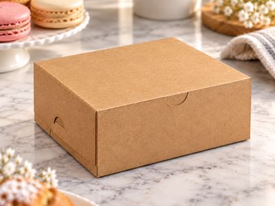 Cake Box Eco Brown 7 x 7 x 3" (ea)