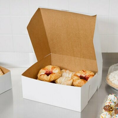 White Cake Box 8 x 8 x 4 Inch