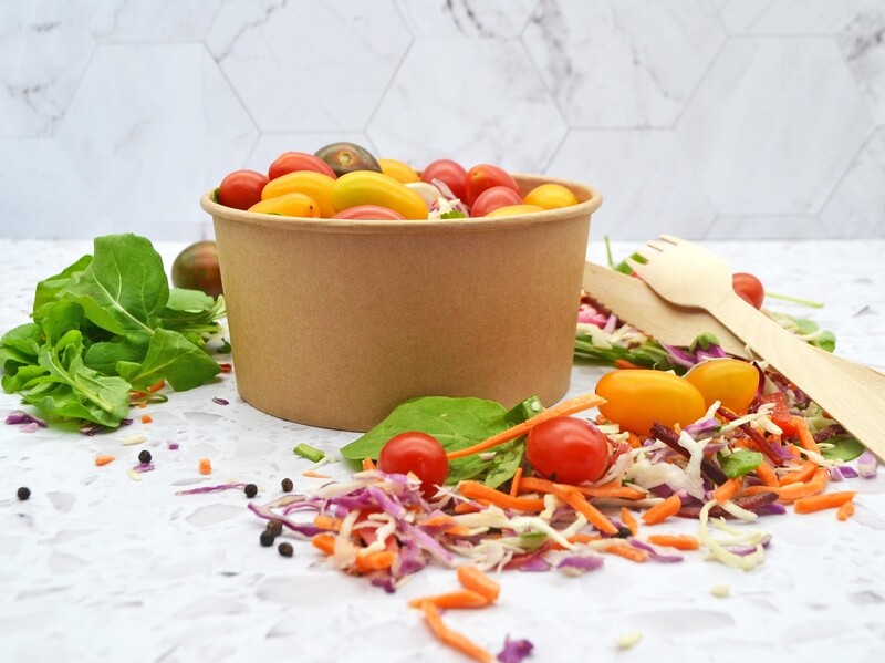Paper Salad Bowl Kraft 32 oz (1000 ml)