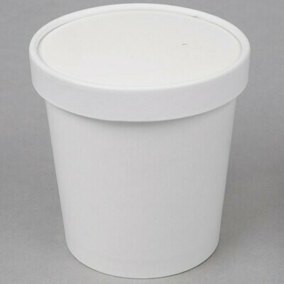 Tub Paper XJ White 500 ml (each) - **LID NOT INCLUDED**
