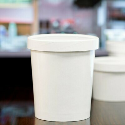 Tub Paper XJ White 1L (each) - **LID NOT INCLUDED**