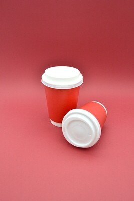 Coffee Cups Double Wall 350 ml - Red (Qty 50)