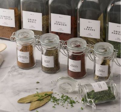 Glass Jar Metal Clip Top (4.3x8.5cm) 70ml (HM17649)