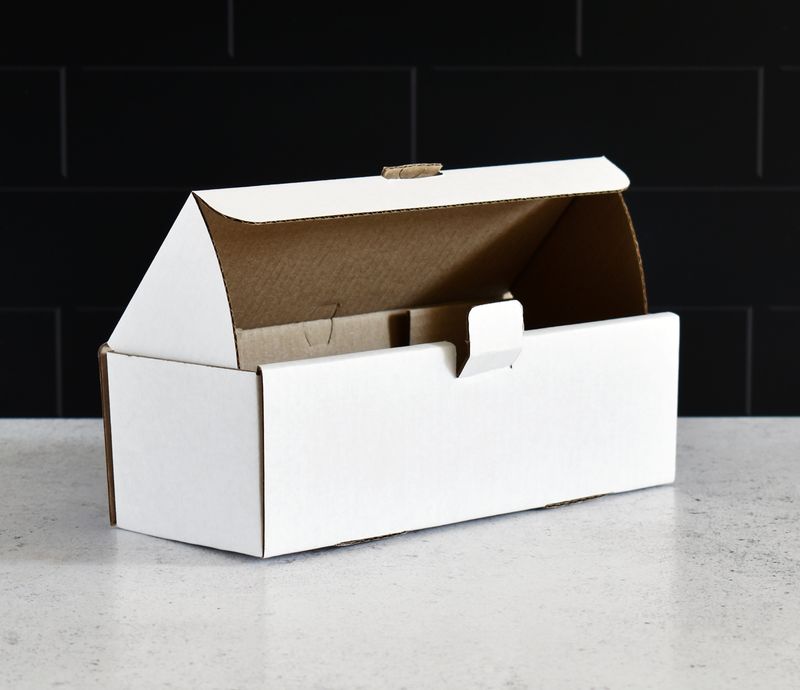 Box Corrugated Sub - 224 x 90 x 67 mm - White (ea)