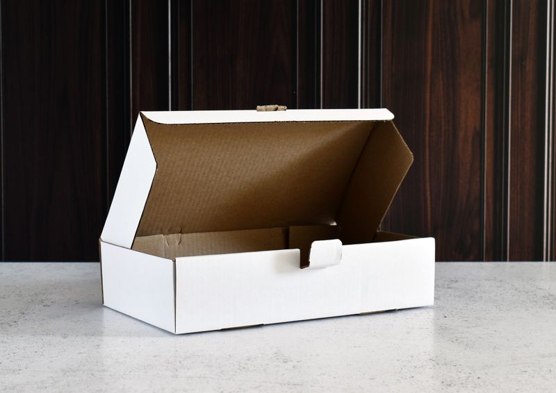 Box Corrugated Rib - 260 x 150 x 60 mm - White