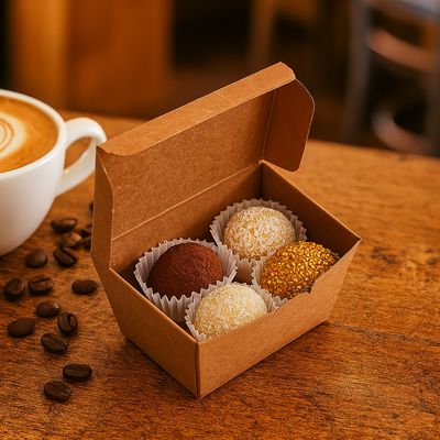Box Truffle Medium Kraft 75 x 45 x 40 mm (each)