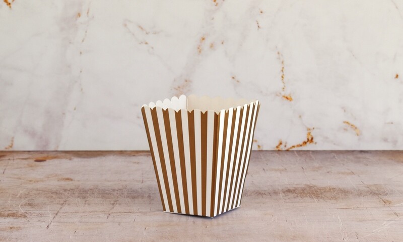 Box Popcorn Mini Gold 5 x 5 x 10 cm (each)