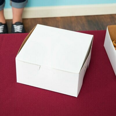 White Cake Box 6 x 6 x 3 Inch