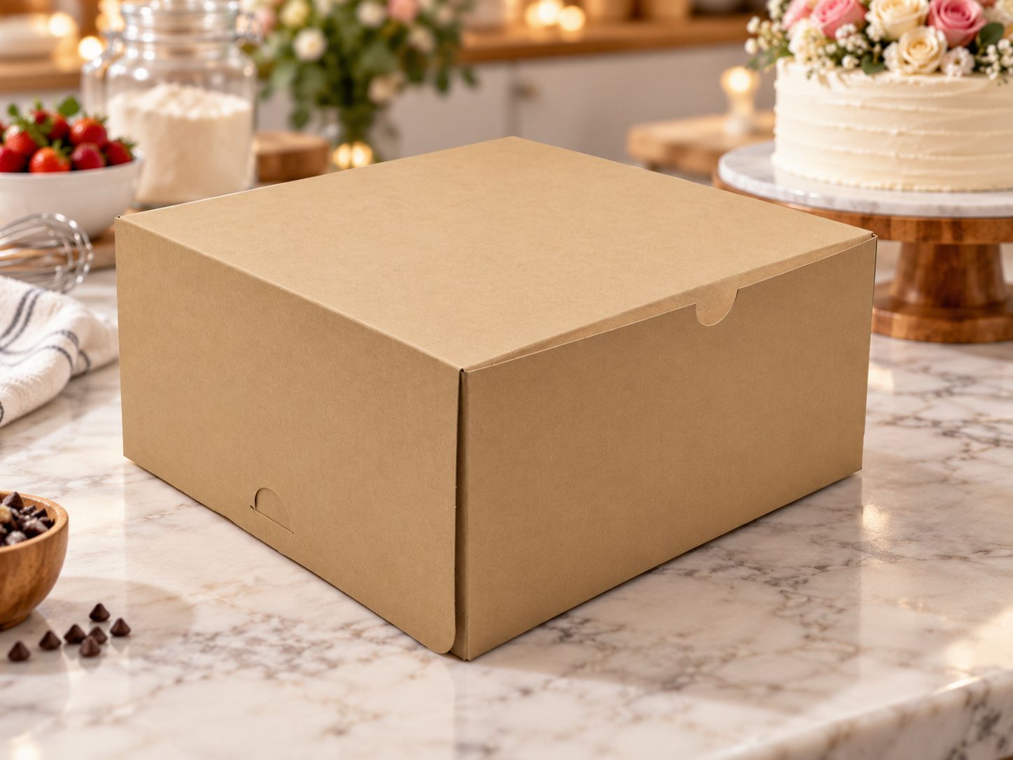 Cake Box Eco Brown 12 x 12 x 6" (ea)