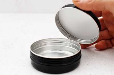 Aluminium Screw Top Tin 100g Black