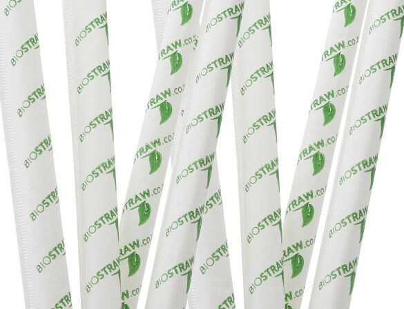 Bio Straws Wrapped 10mm x 210mm - Natural (Qty 50)