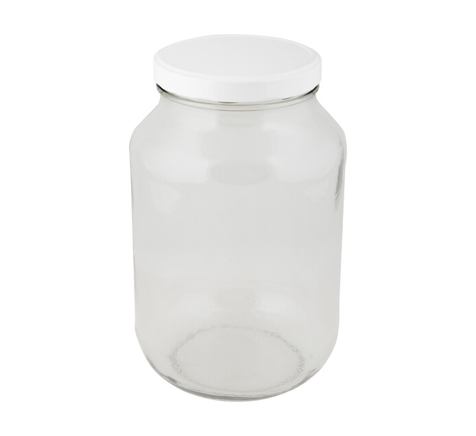Glass Jar C Cater 3L (110 RTO) White Lid (ea)