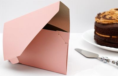 Cake Box Single Slice - Vintage Pink (ea)