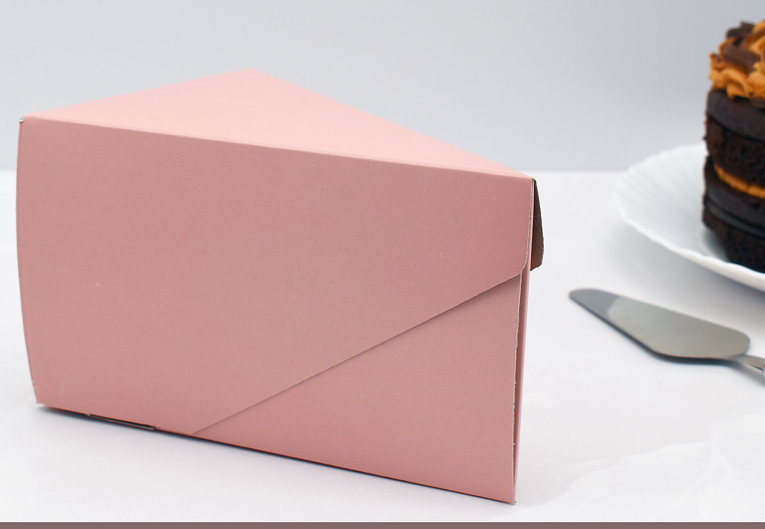 Cake Box Single Slice - Vintage Pink (ea)
