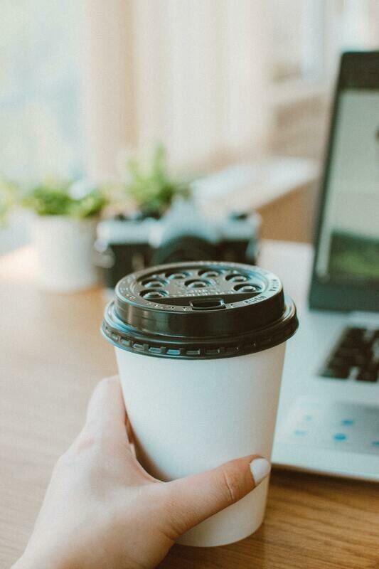 Coffee Cups Double Wall 350 ml - White (Qty 50)