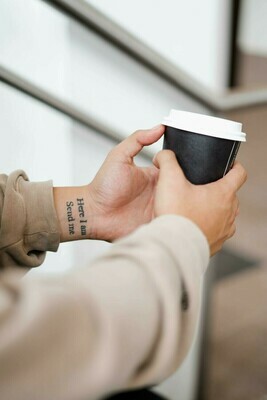 Coffee Cups Double Wall 350 ml - Black (Qty 50)
