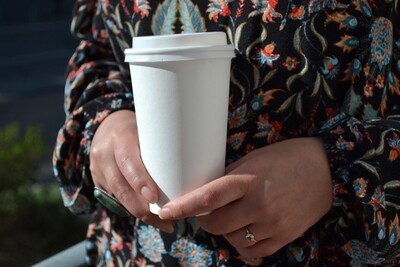Coffee Cups Double Wall 500 ml - White (Qty 50)