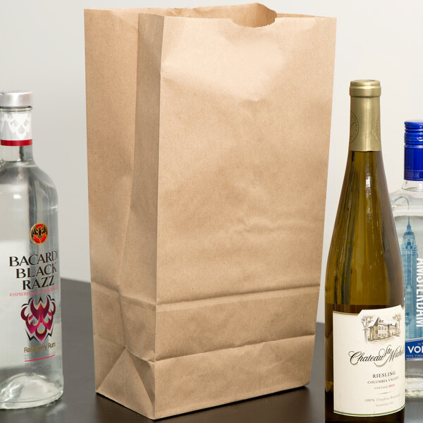 Brown Paper Bags SO16 - 196 x 115 x 385 mm (Qty 50)