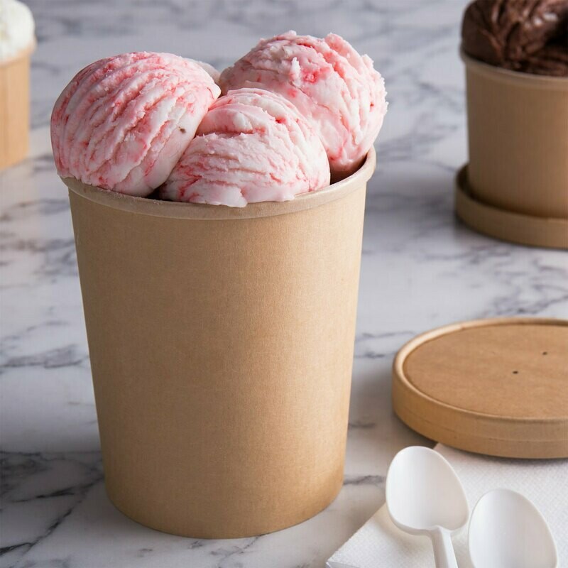 Tub Paper XJ Kraft 1L (each) - **LID NOT INCLUDED**