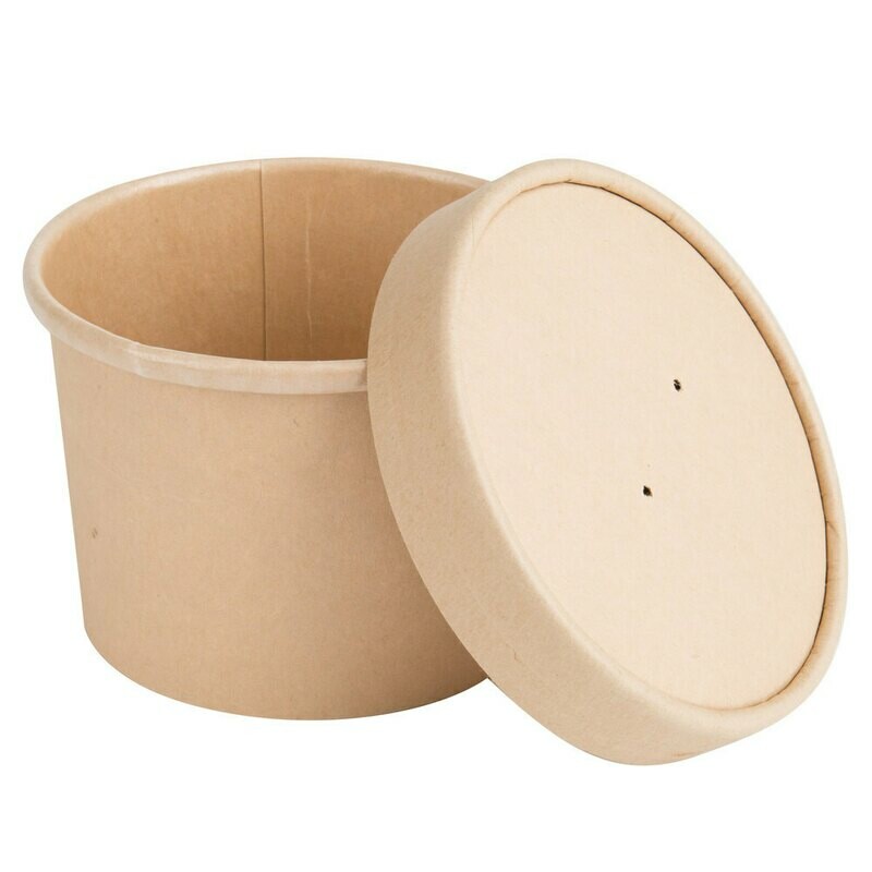 Tub Paper XJ Kraft 350 ml (each) - **LID NOT INCLUDED**