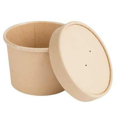 Tub Paper XJ Kraft 350 ml (each) - **LID NOT INCLUDED**