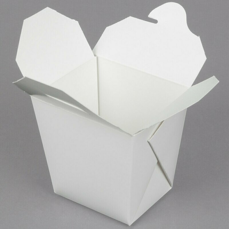 Box Noodle Polycoated White 16oz (473 ml) - Qty 25