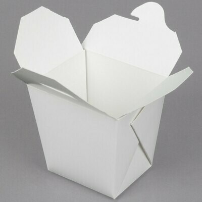 Box Noodle Polycoated White 16oz (473 ml) - Qty 25