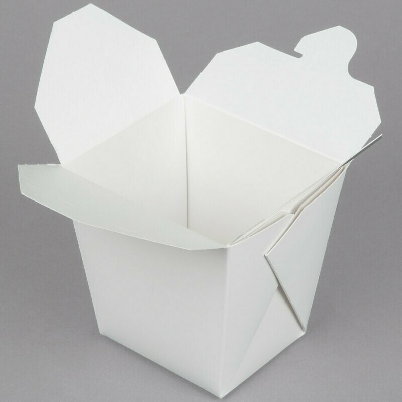 Box Noodle Polycoated White 26 oz (767 ml) - Qty 25