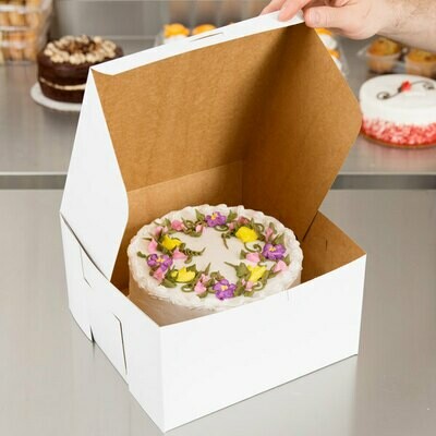 White Cake Box 10 x 10 x 4 inch
