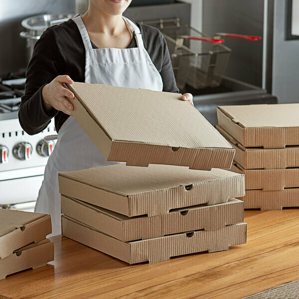 Corrugated Medium Pizza Box 27cm – Brown (Each)