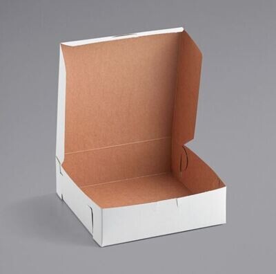 White Cake Box 8 x 8 x 2 inch