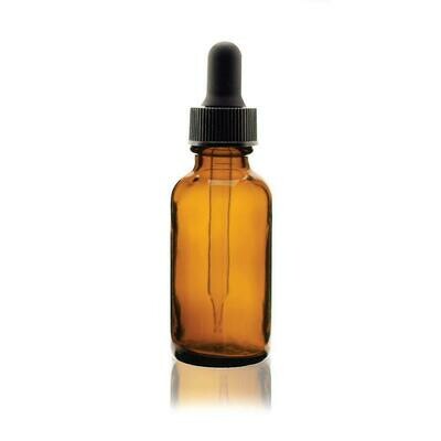 Amber Glass Bottle Dropper 30 ml + Pipette 18 x 78 mm Black
